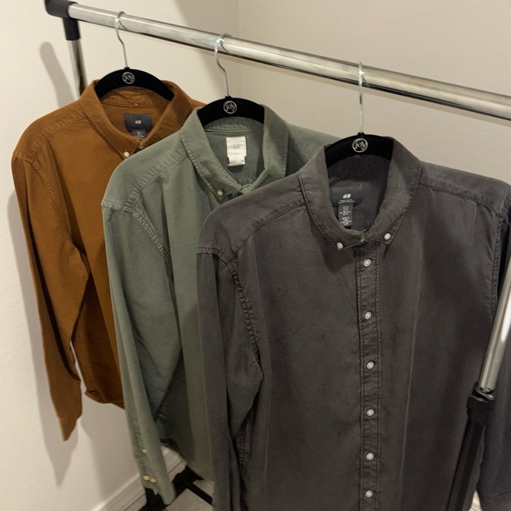 H&M | Buy ONE Get TWO Free Slim Fit Dress Shirts! M & L - FREE SHIPPING